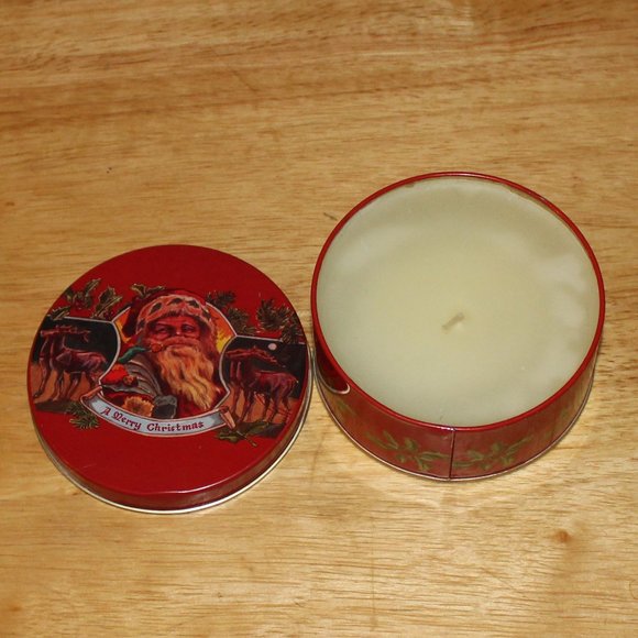 Vintage Santa Candle Tin - Picture 2 of 3